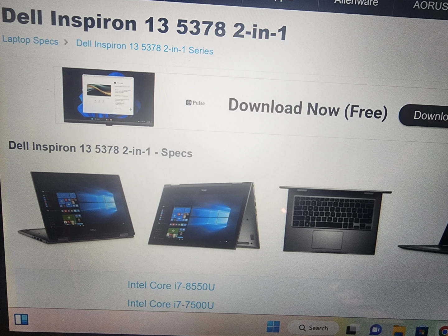 Dell Inspiron 13 5378 2-in-1 Touchscreen Laptop - photo 5