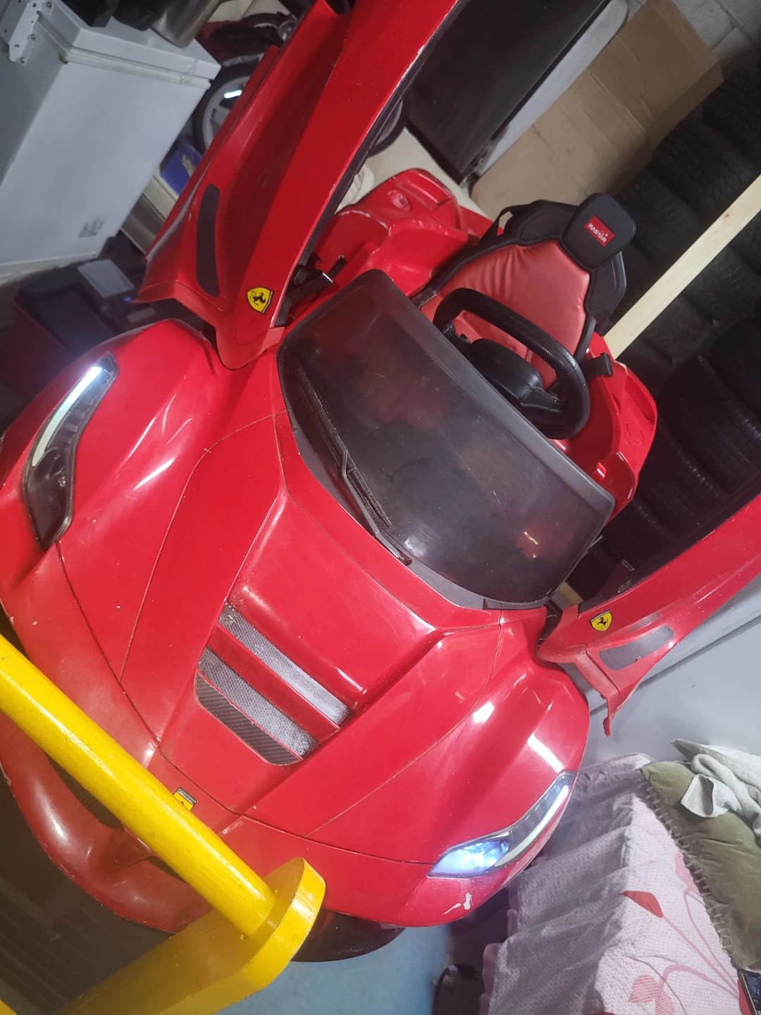 Red Ride-On Ferrari Toy Car