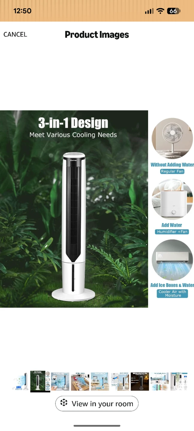 Costway Tower Fan with Remote - photo 2