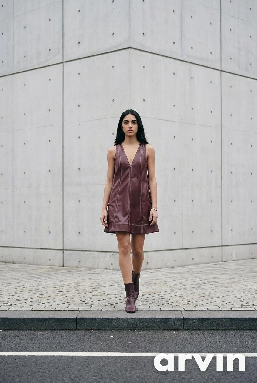Maeve Faux Leather Pinafore Dress Size S - photo 3