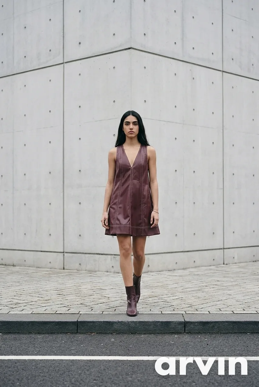 Maeve Faux Leather Pinafore Dress Size S - photo 3