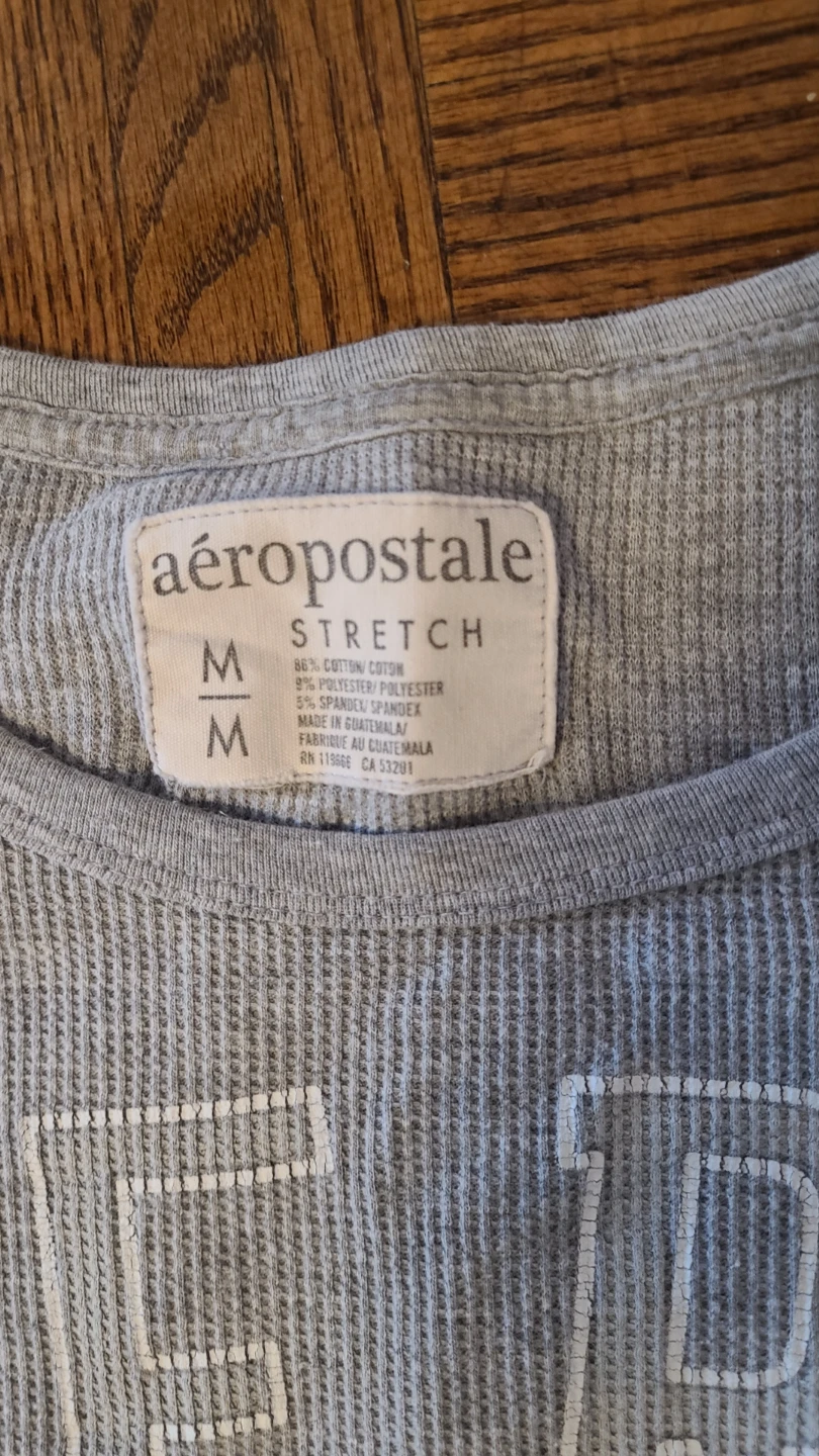 Aeropostale Grey Long Sleeve Thermal Shirt - photo 2