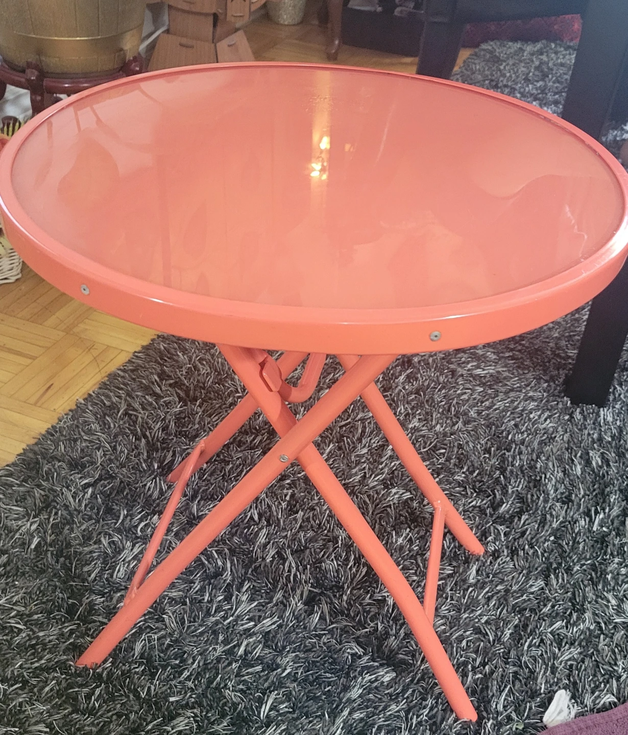 Coral Folding Side Table