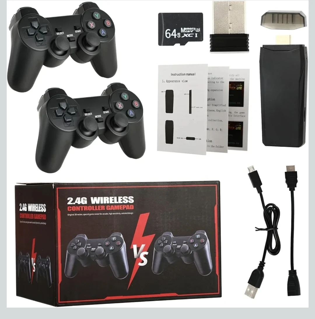 NEW TV Game Console 2 Wireless Contoller 24500+ Games 4K HDMI