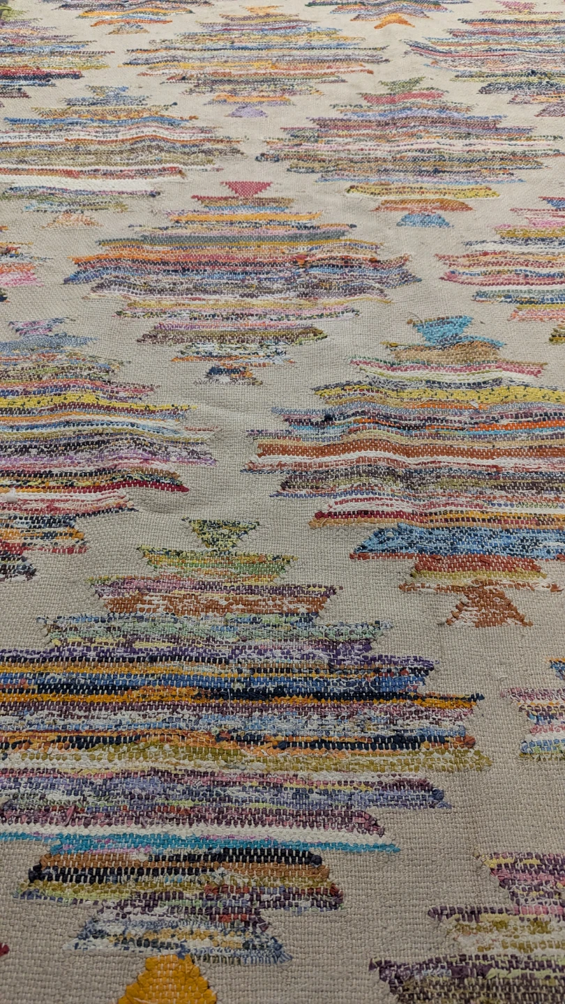 90x58" Handmade Bedroom Balcony Flatweave Area Rug Carpet Modern - photo 2