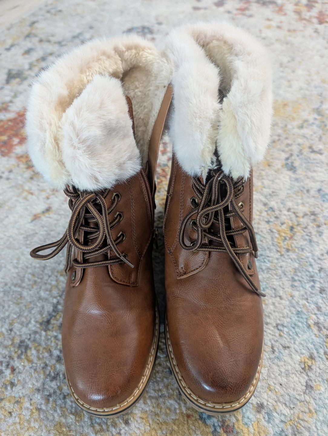 Brown Faux Fur Lined Winter Boots - Women's Size 8 - photo 2