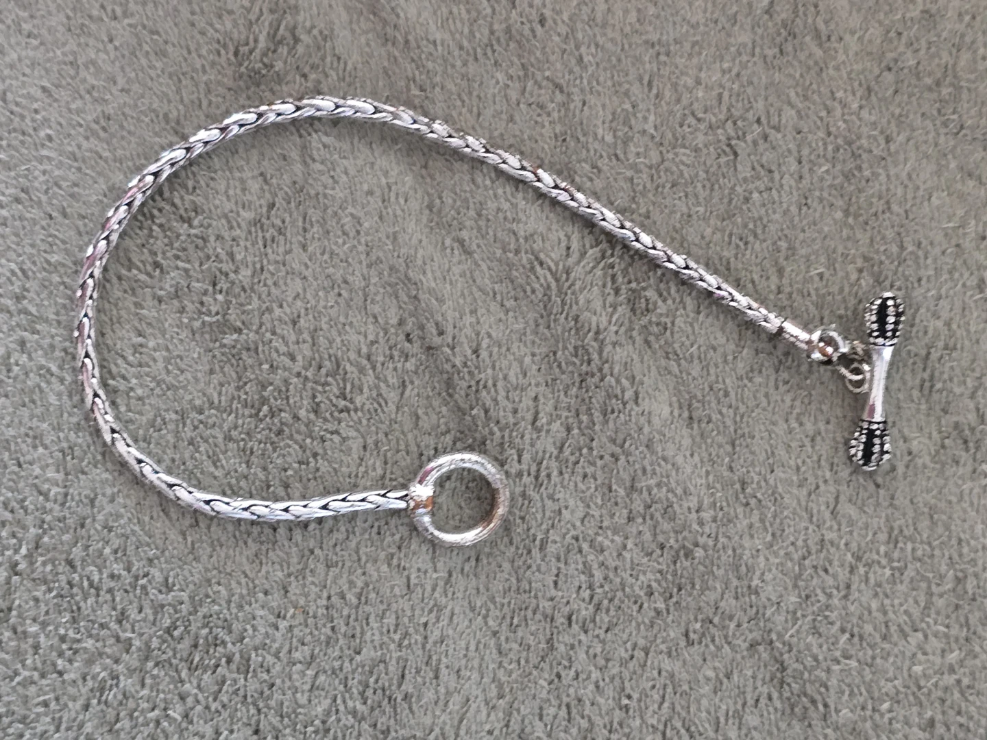 Silver Tone Chain Bracelet with Toggle Clasp - photo 3
