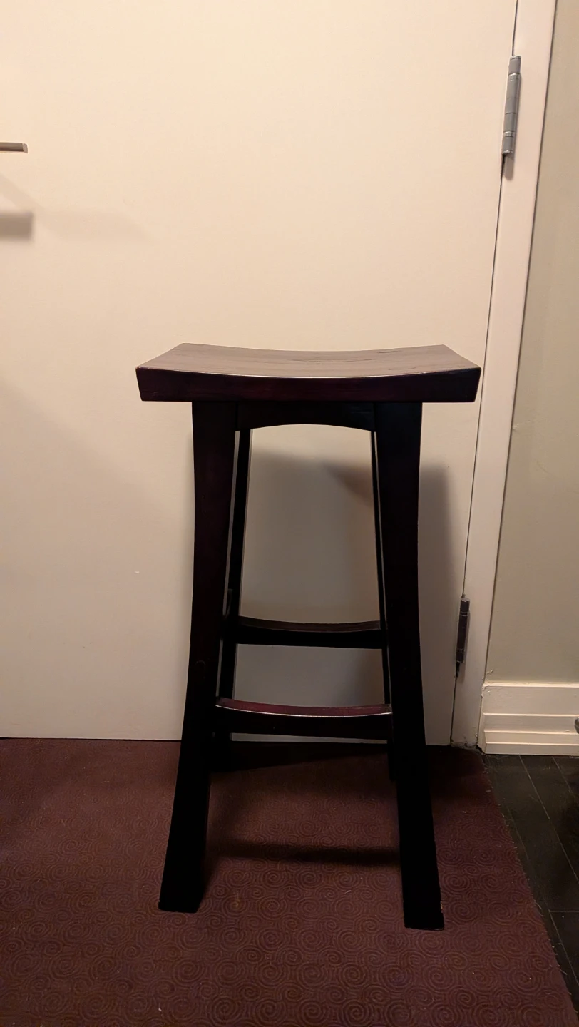 Wooden Bar Stool, 29"