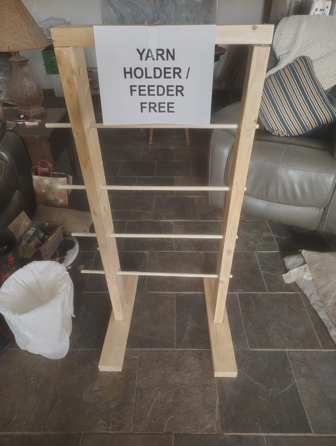 Wooden Yarn Holder / Feeder