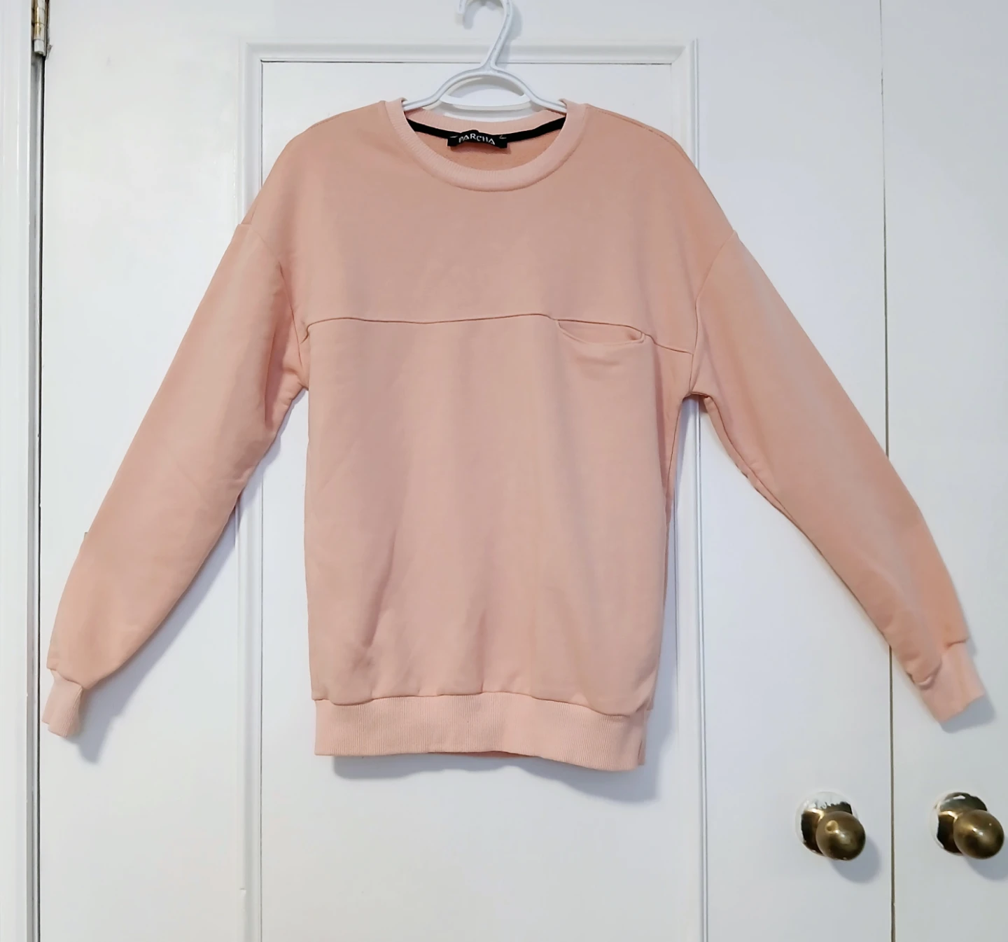 Women Large Pink Pullover Sweatshirt