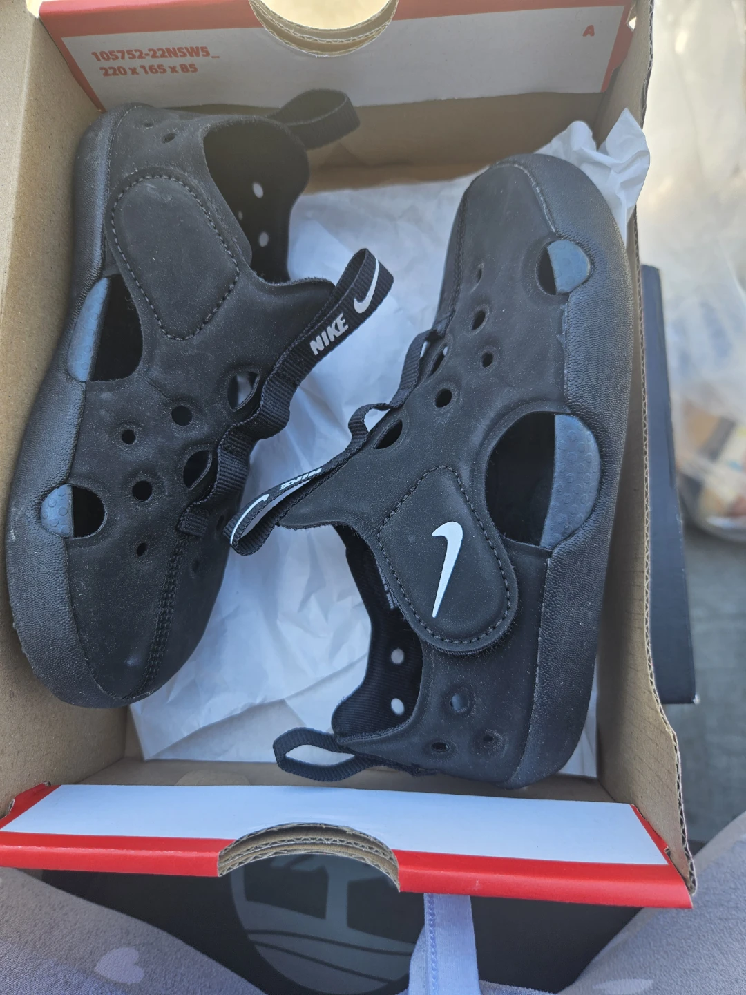 Nike Children's Black Water Shoes. Size 11 C - photo 2