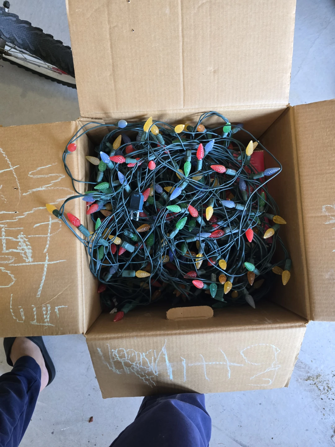 String of Multi-Coloured Christmas Lights some might be fused.