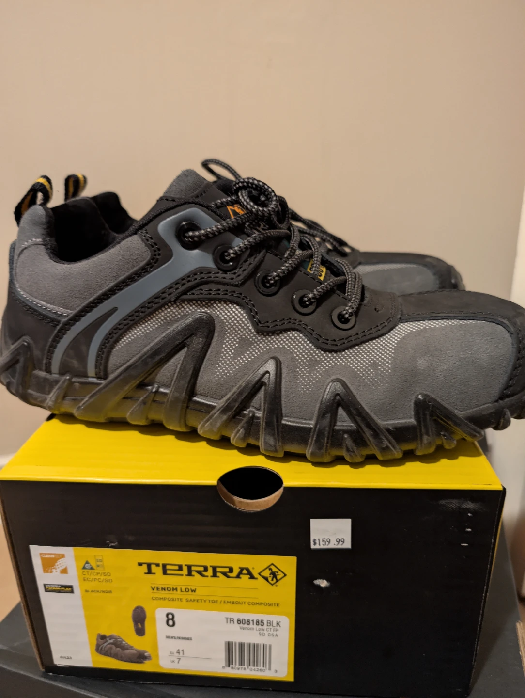 Terra Venom Low Composite Safety Steel Toe Work Shoes - Size 8 - photo 3