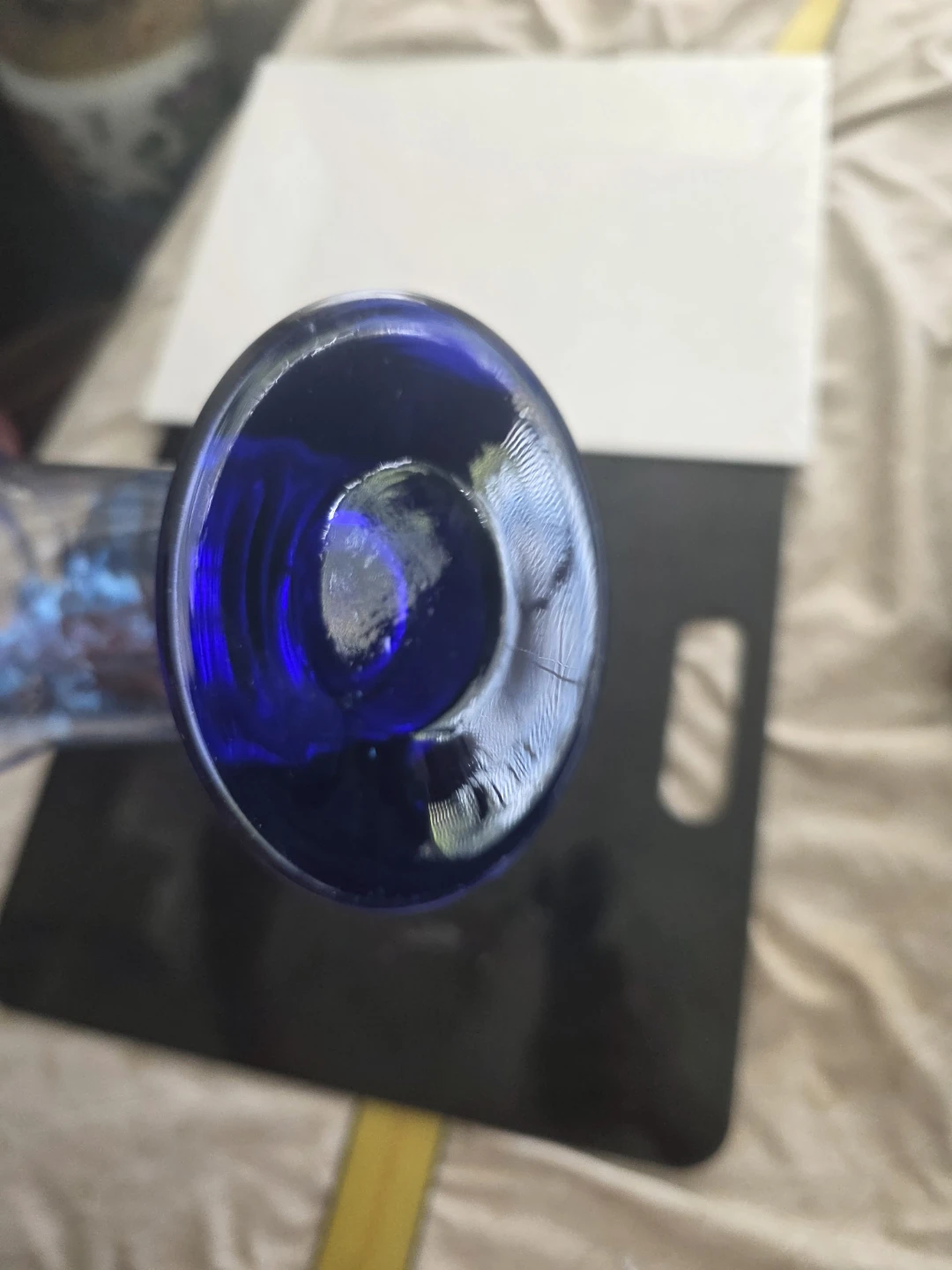 Glass Vase with Blue Floral Accent - photo 3