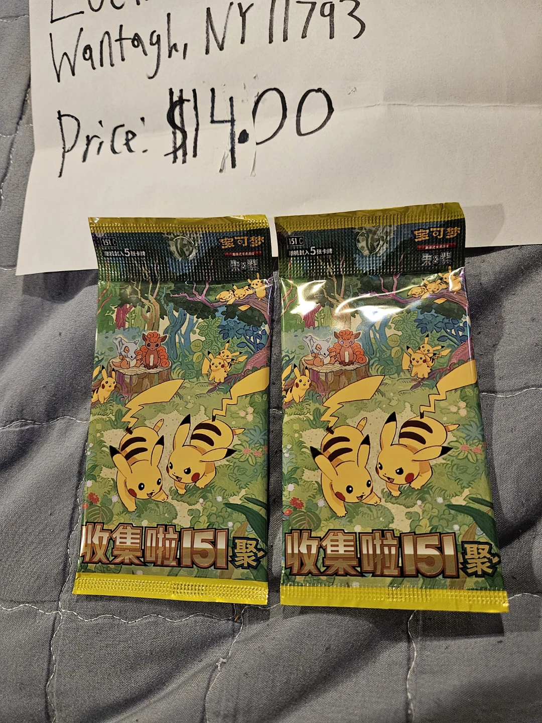 Pokemon TCG: 2 CHINESE 151 PACKS = LONG ISLAND MEET-UPS ONLY!!!! - photo 2
