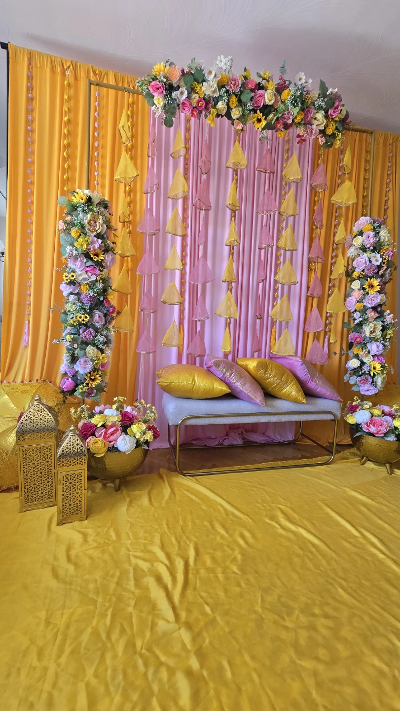 Wedding Decor Setup-mehndi, haldi, mayoon,sangeet