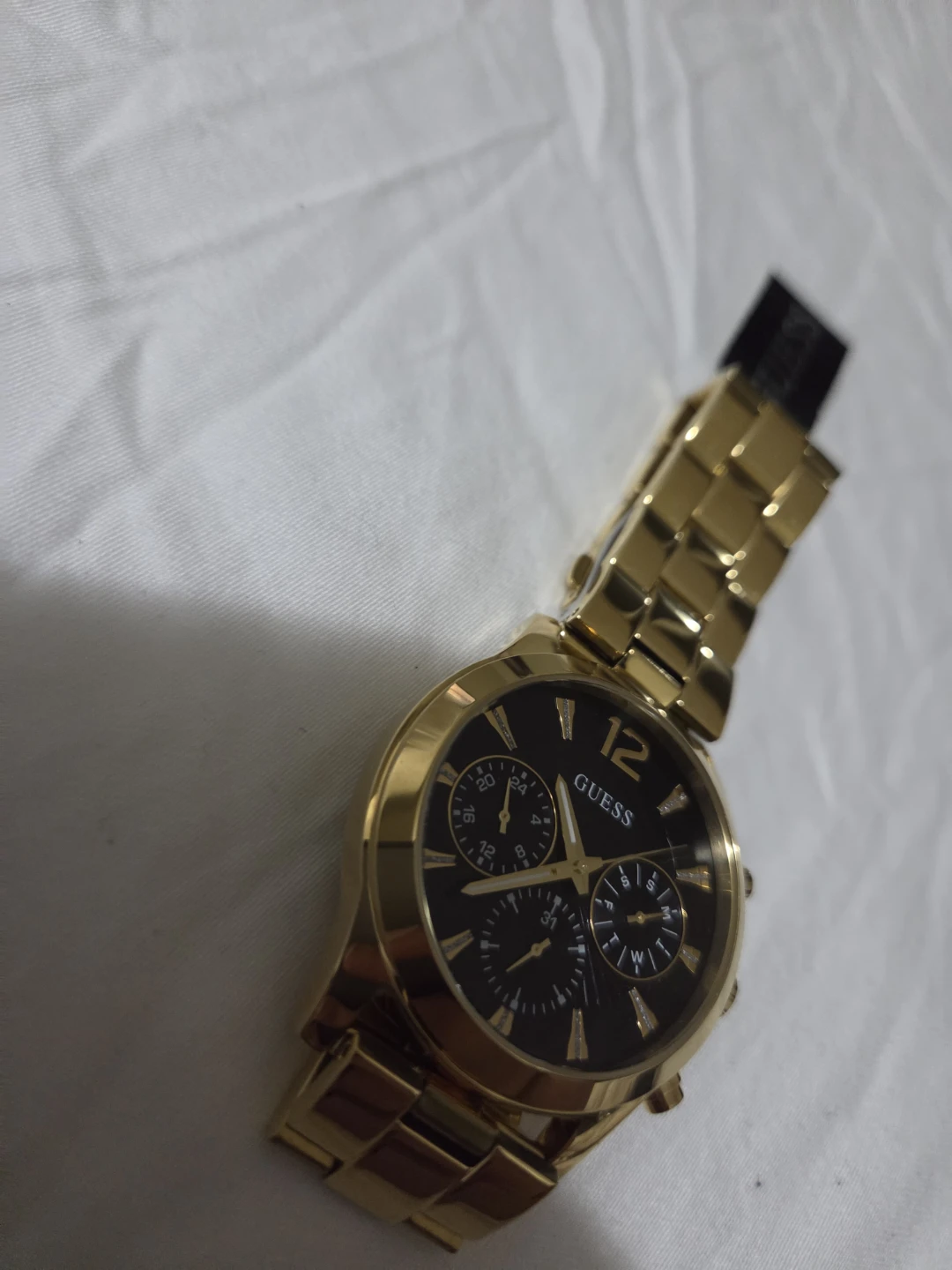 Gold and Black Guess Chronograph Watch - photo 4