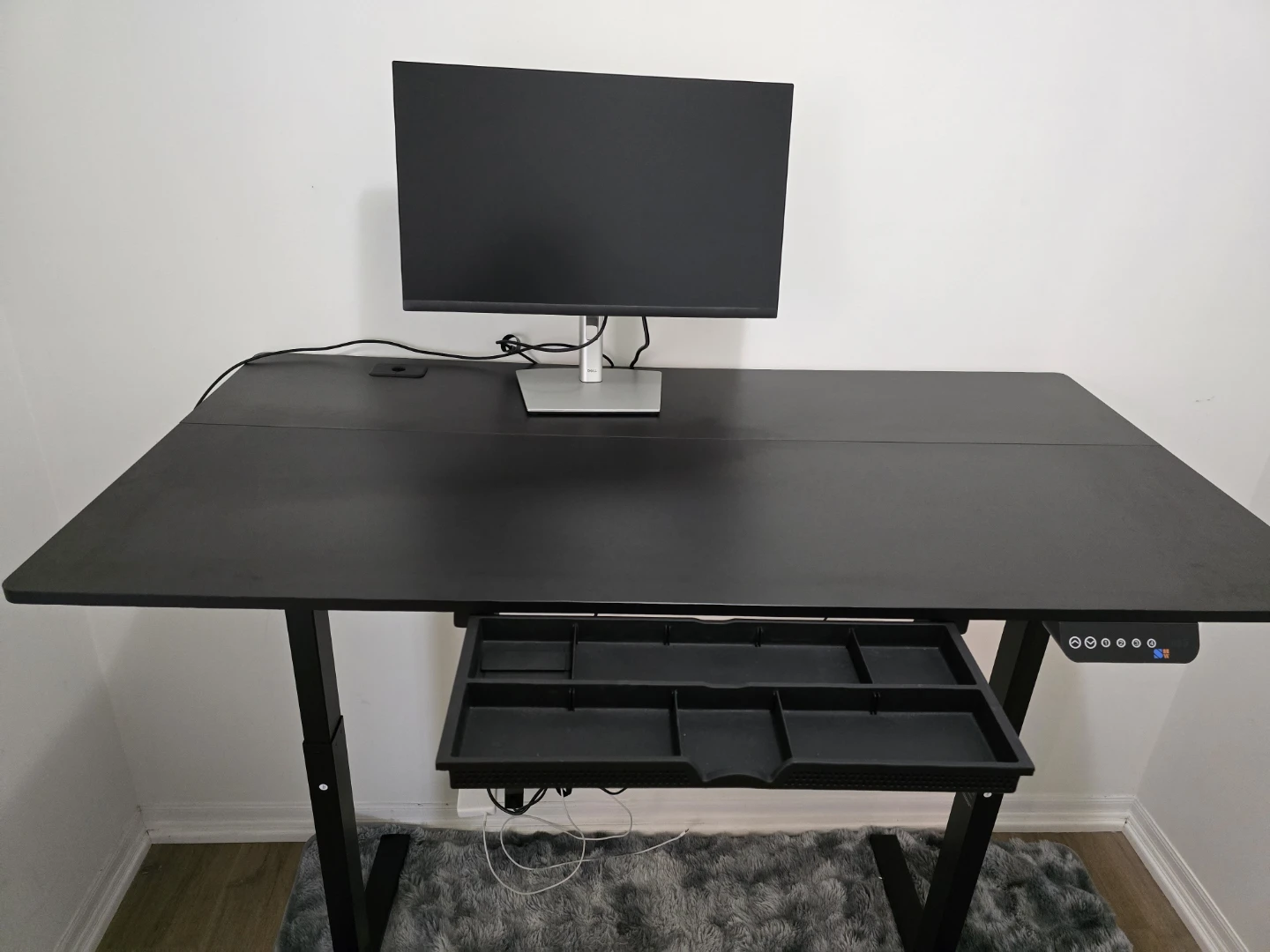 SHW 55 x 28" Electric Height Adjustable Desk wit Drawer, Preset - photo 4