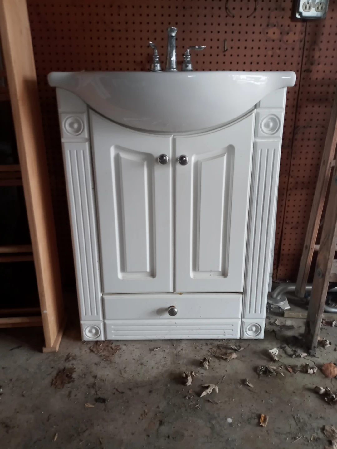 White Vanity Cabinet with Sink