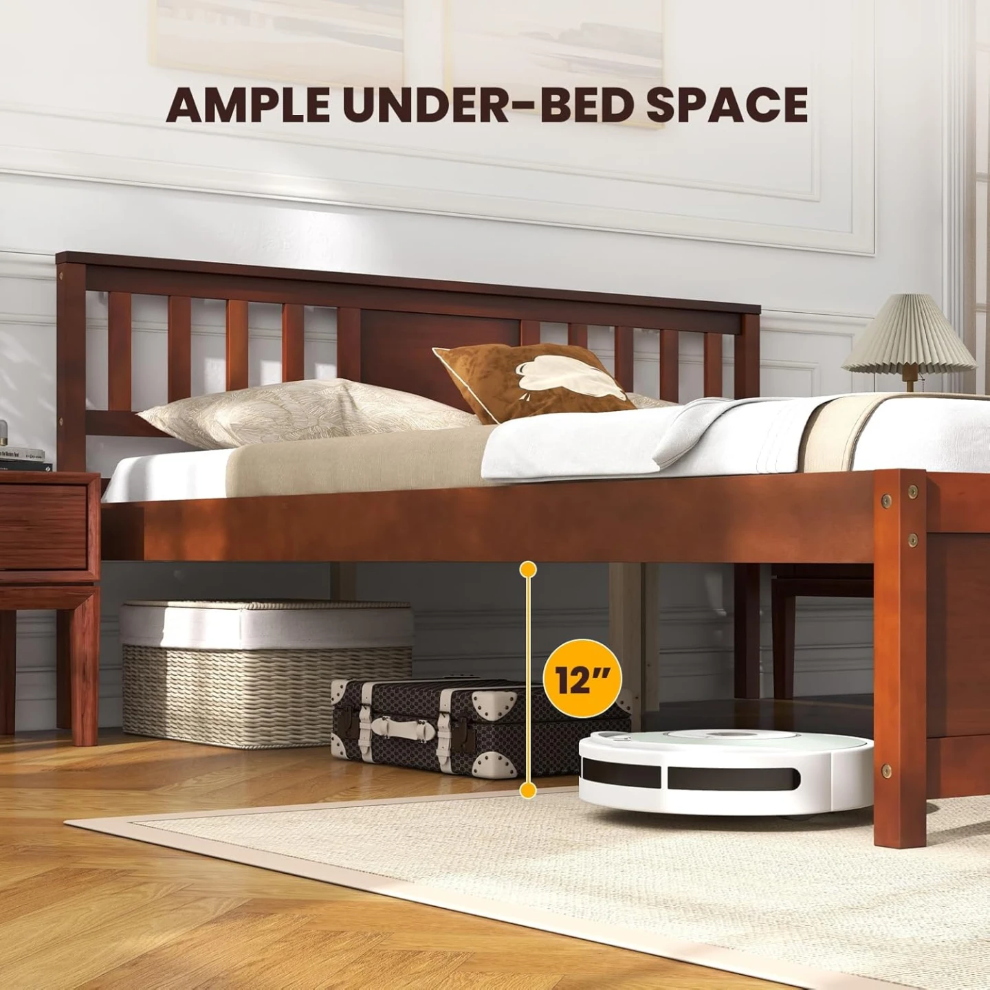 BRAND NEW Queen Size Wooden Bed Frame - Dark Brown - photo 5