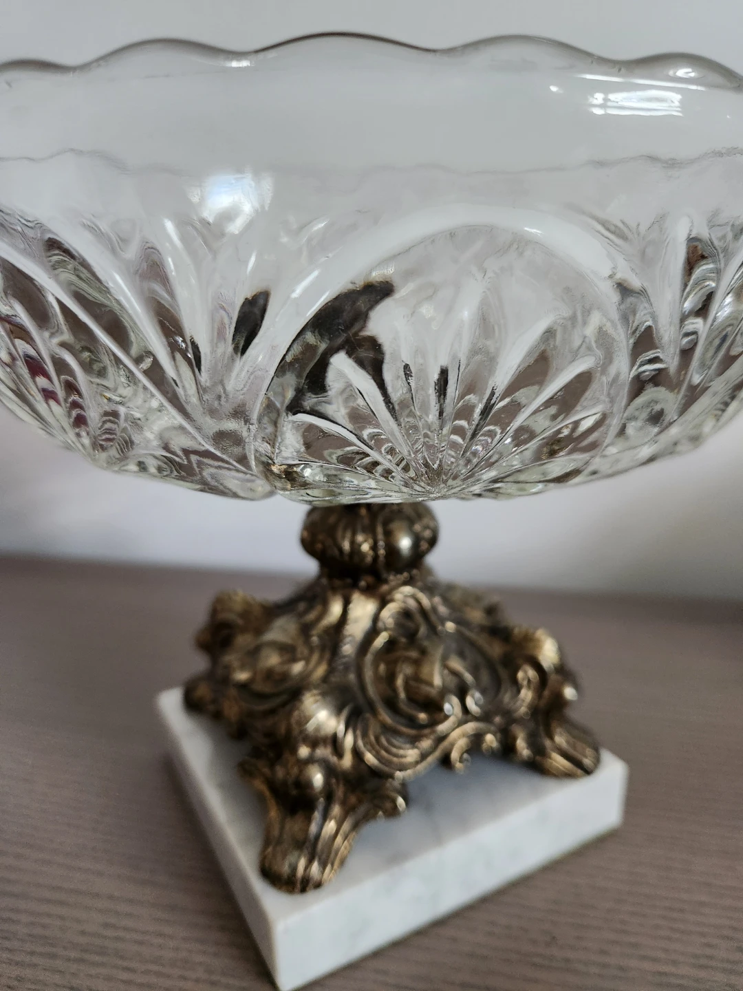 Crystal compote bowl with decorative stand - photo 3