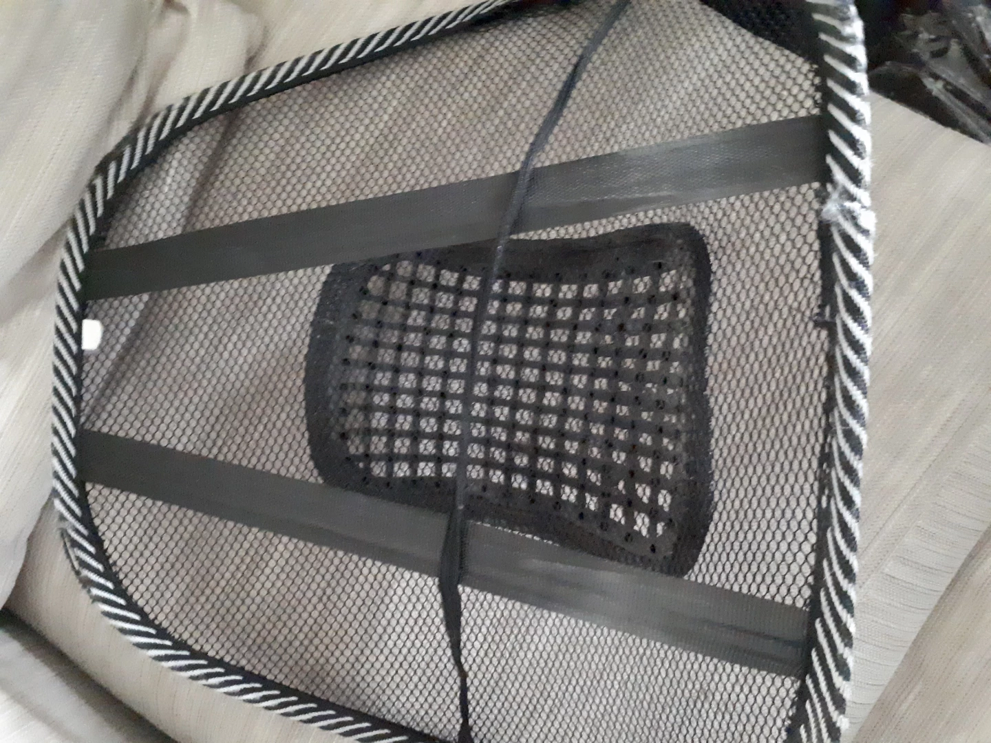 Black Mesh Lumbar Support Back Brace - photo 2
