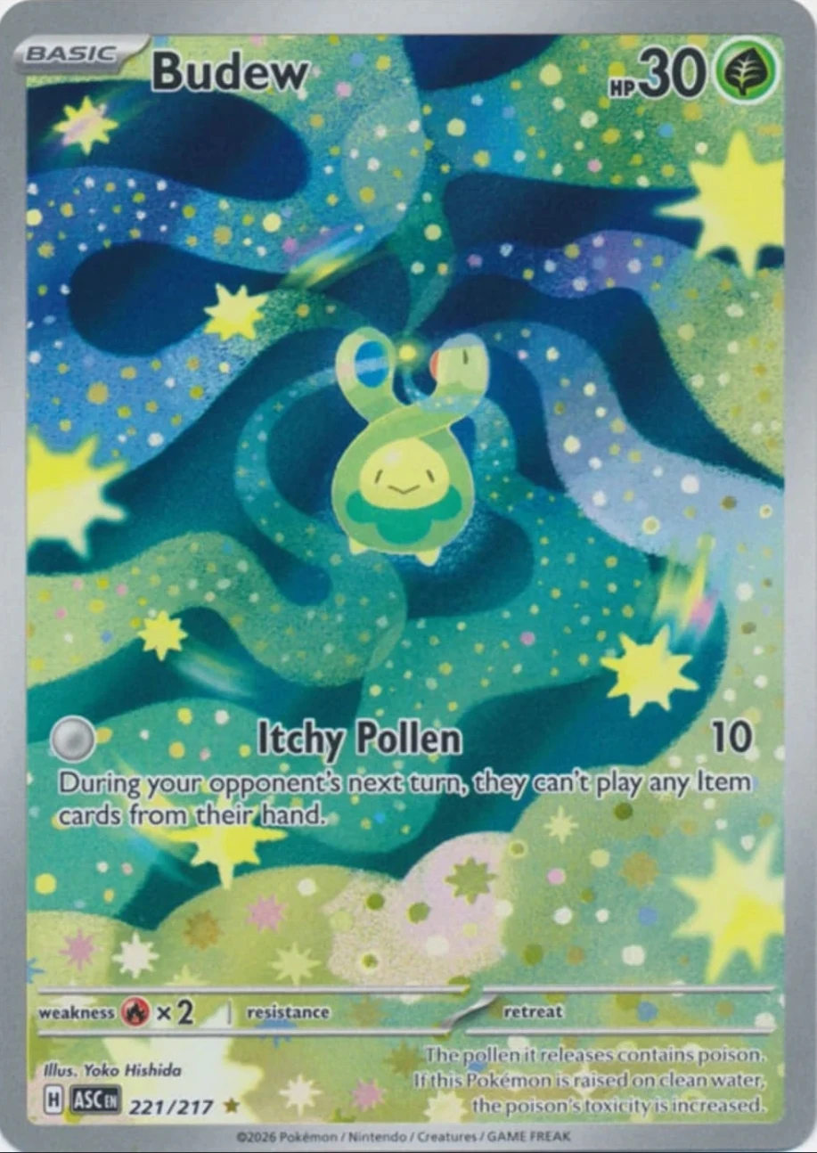 Budew illustration rare Ascended Heroes 221/217