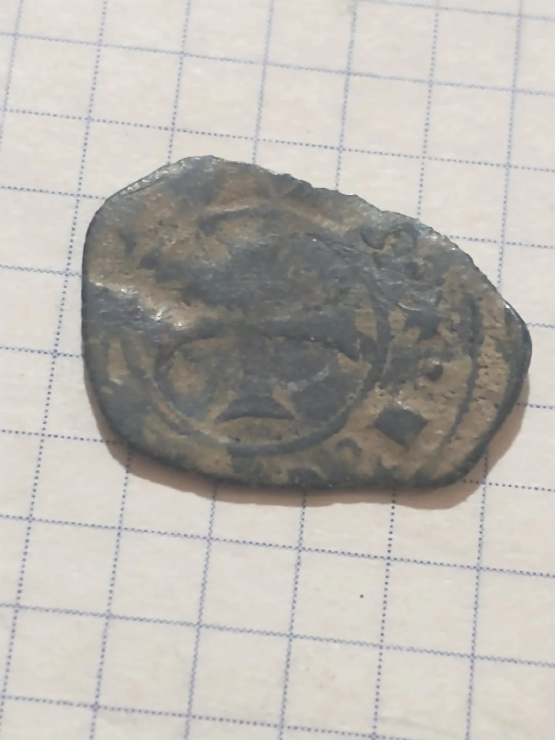 1296-1337 Frederick III of Sicily medieval Crusader billon denar - photo 2