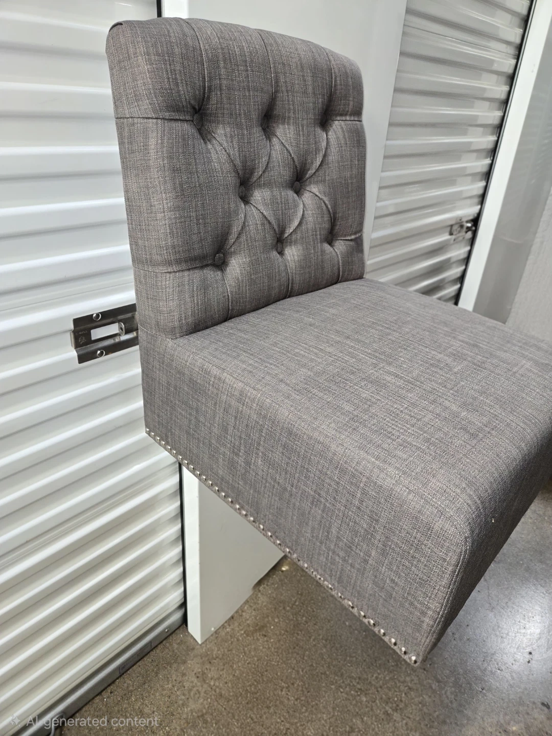 2 Madison Park Serena Tufted Armless Accent Chair - Solid Steele - photo 5
