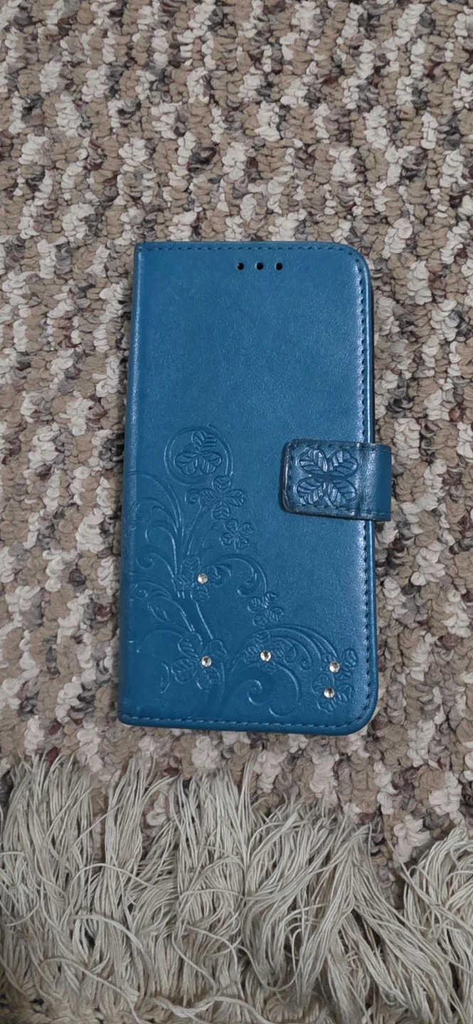 Teal Faux Leather Wallet Phone Case