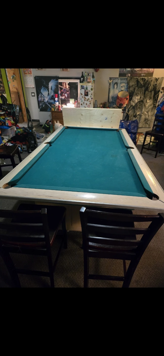 Pool Table with Green Felt