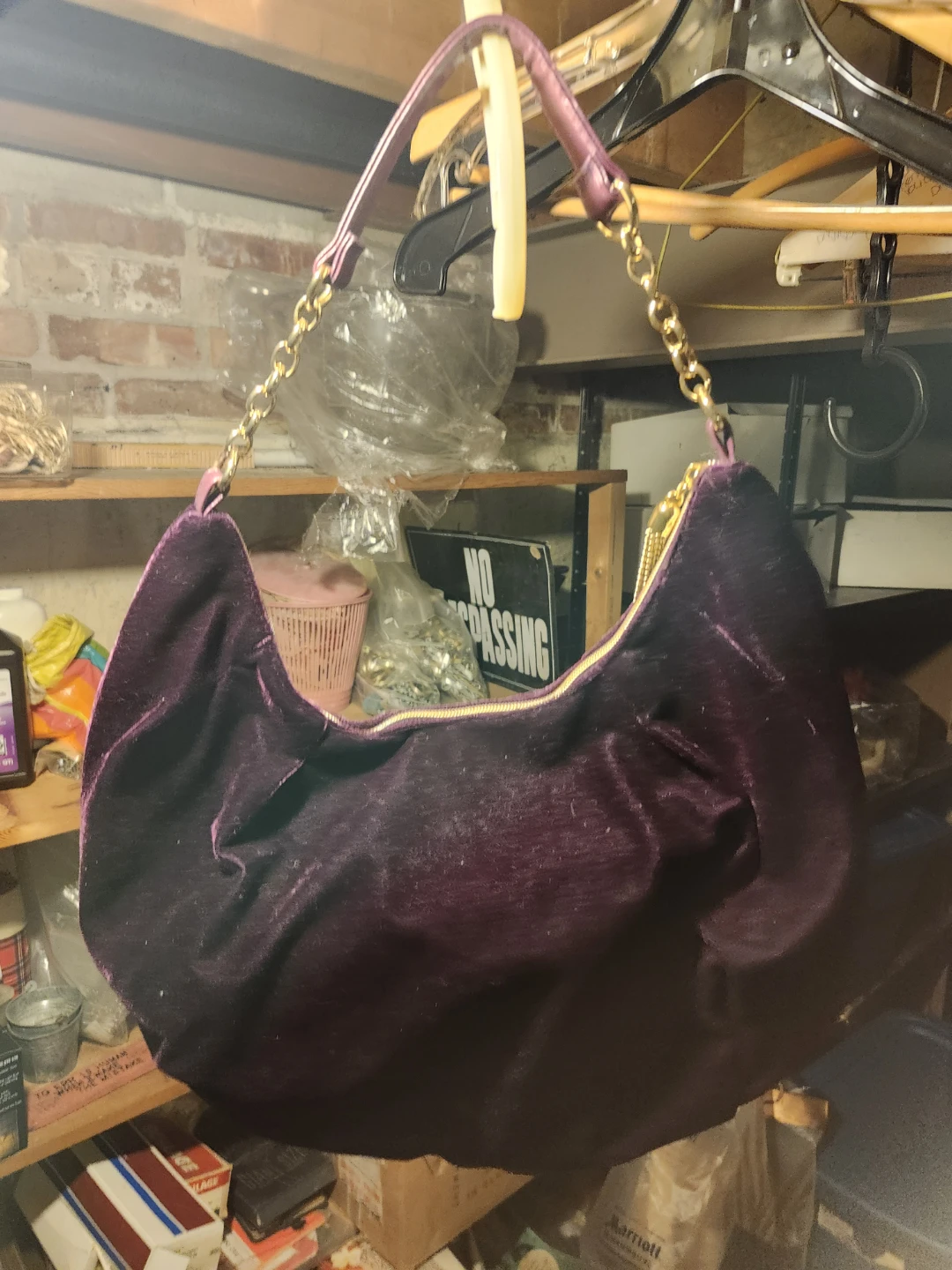 Velvet Crescent Shoulder Bag - photo 2