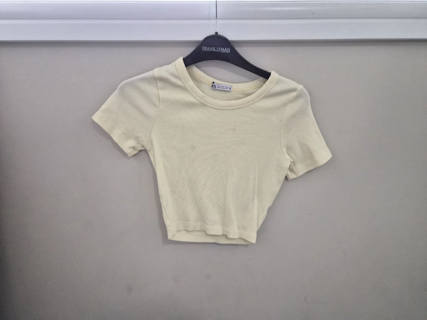 Zara Cropped Ribbed T-Shirt
