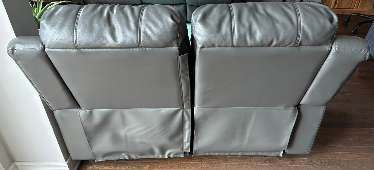 Grey Double Recliner Sofa - photo 2