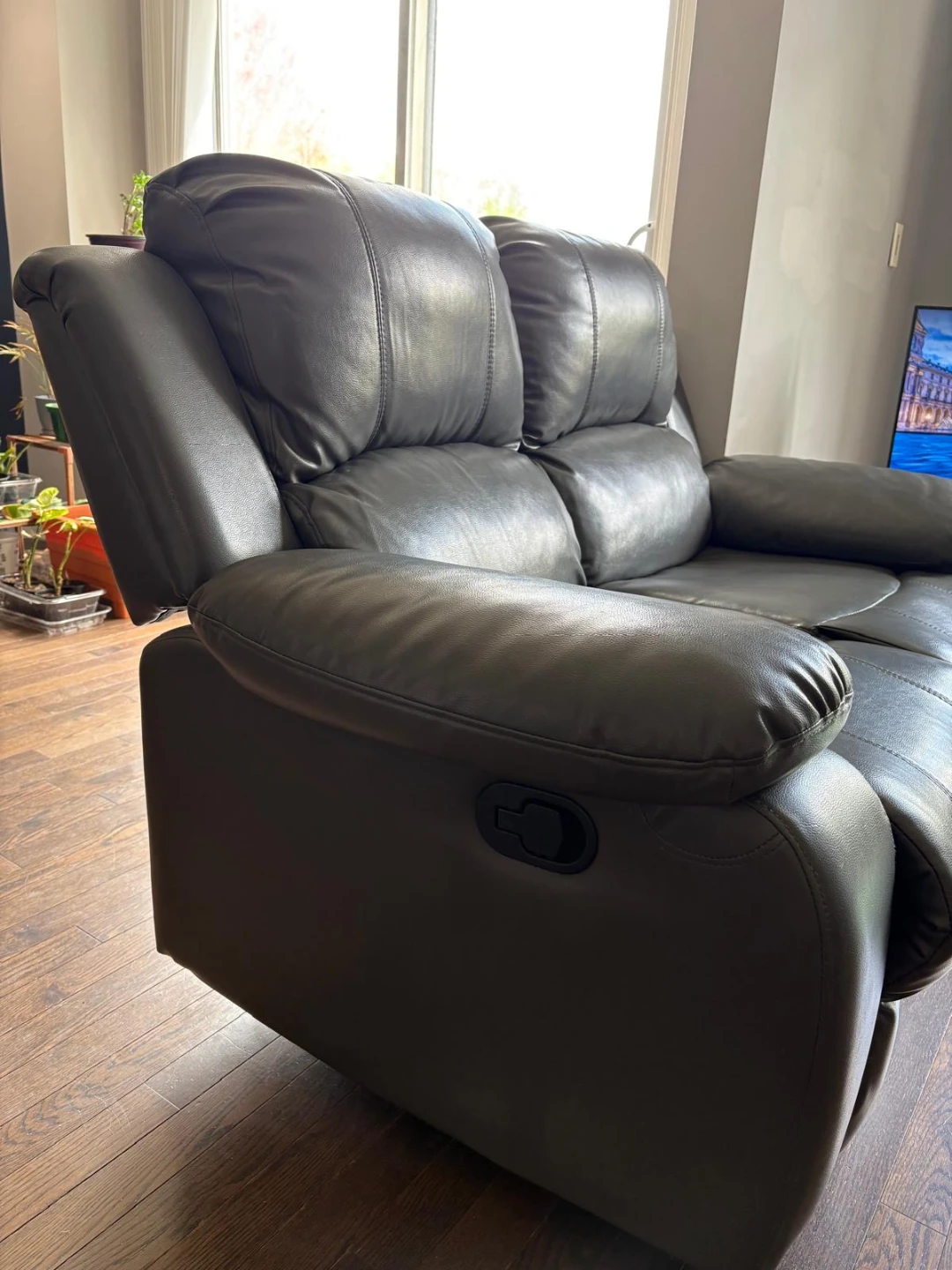 Grey Double Recliner Sofa - photo 3