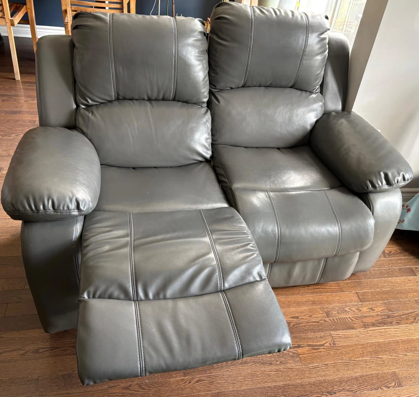 Grey Double Recliner Sofa - photo 4