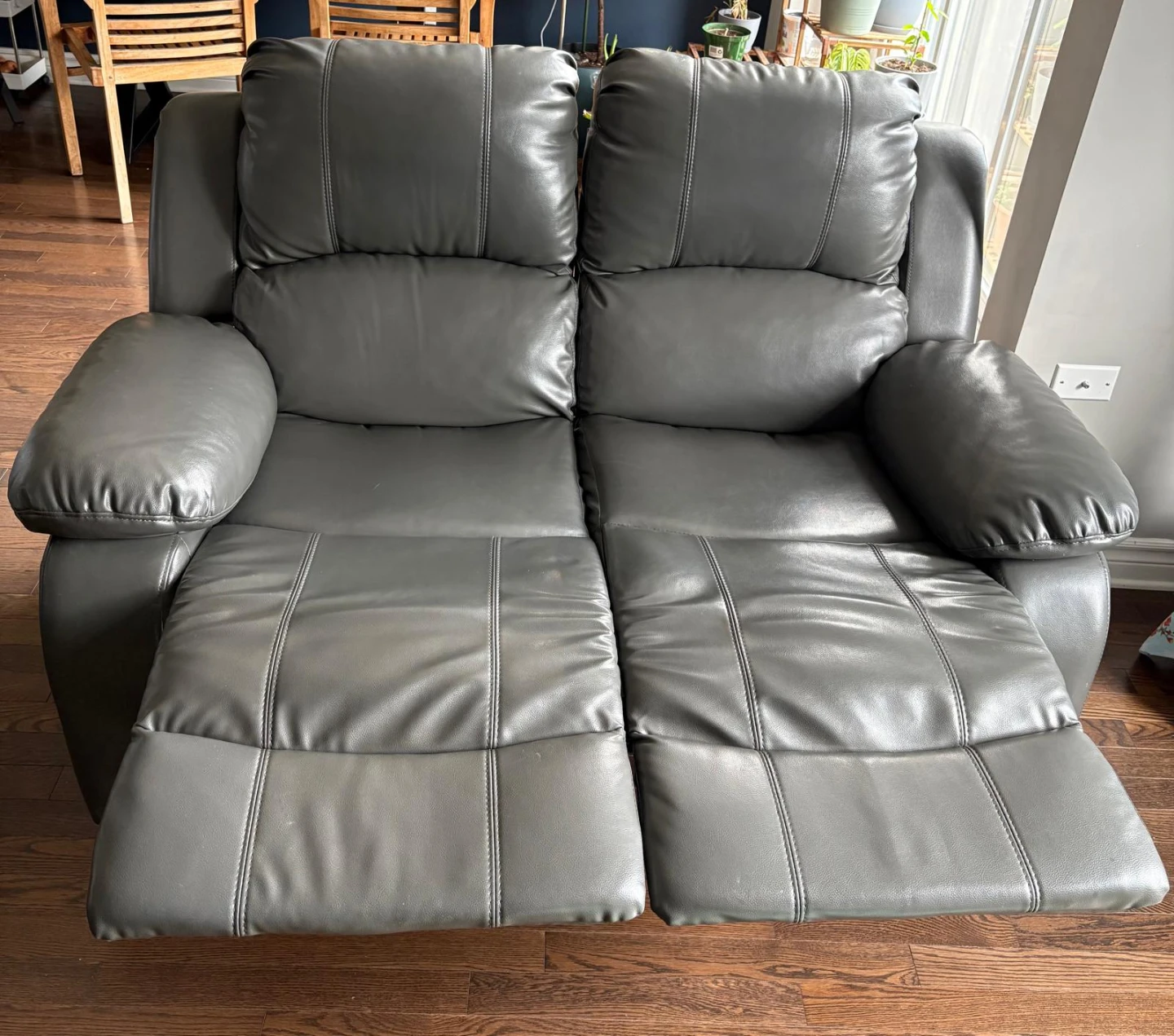 Grey Double Recliner Sofa - photo 5