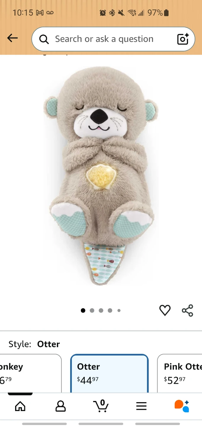 Fisher-Price Otter Soother Plush Toy - photo 3