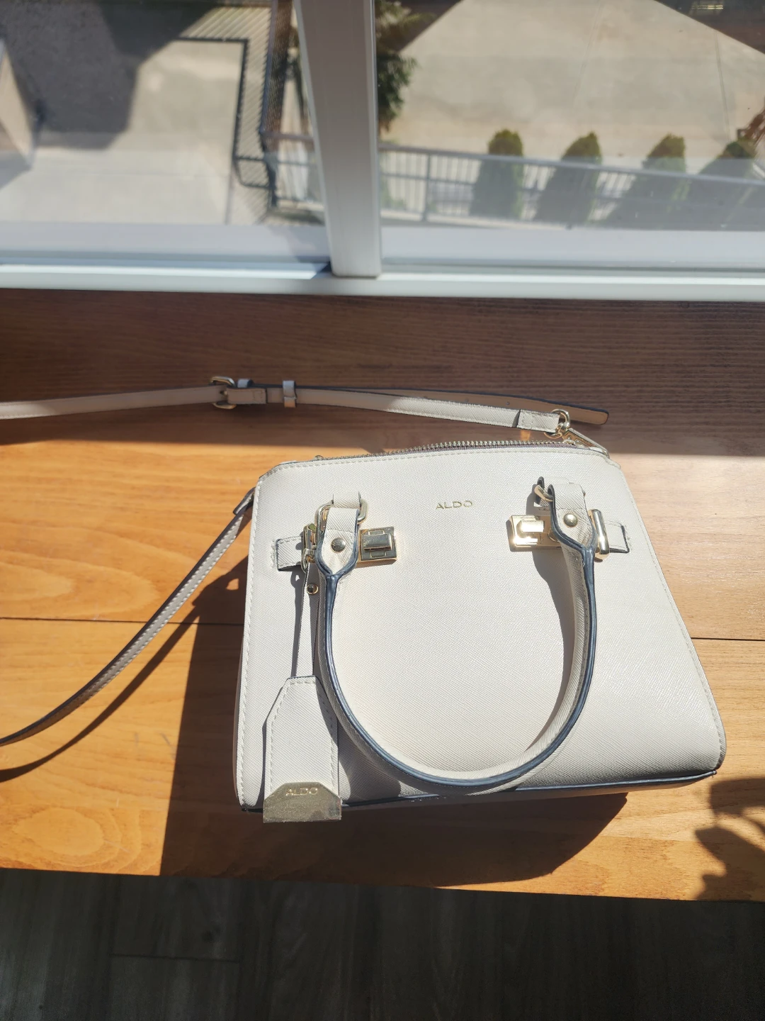 ALDO Cream Satchel Handbag - photo 4