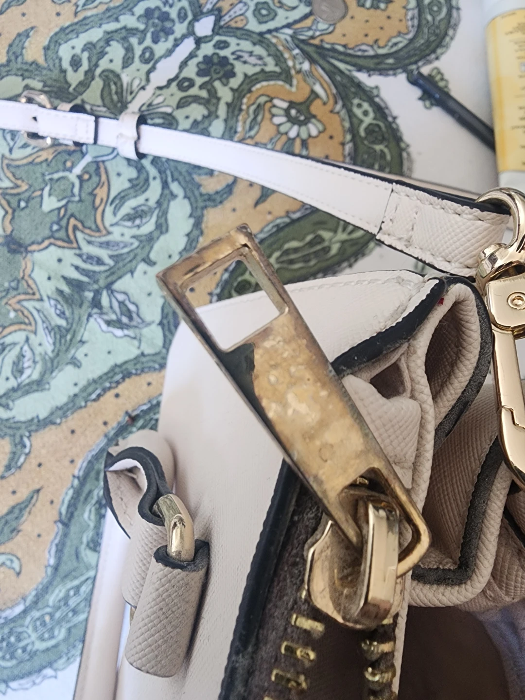 ALDO Cream Satchel Handbag - photo 5