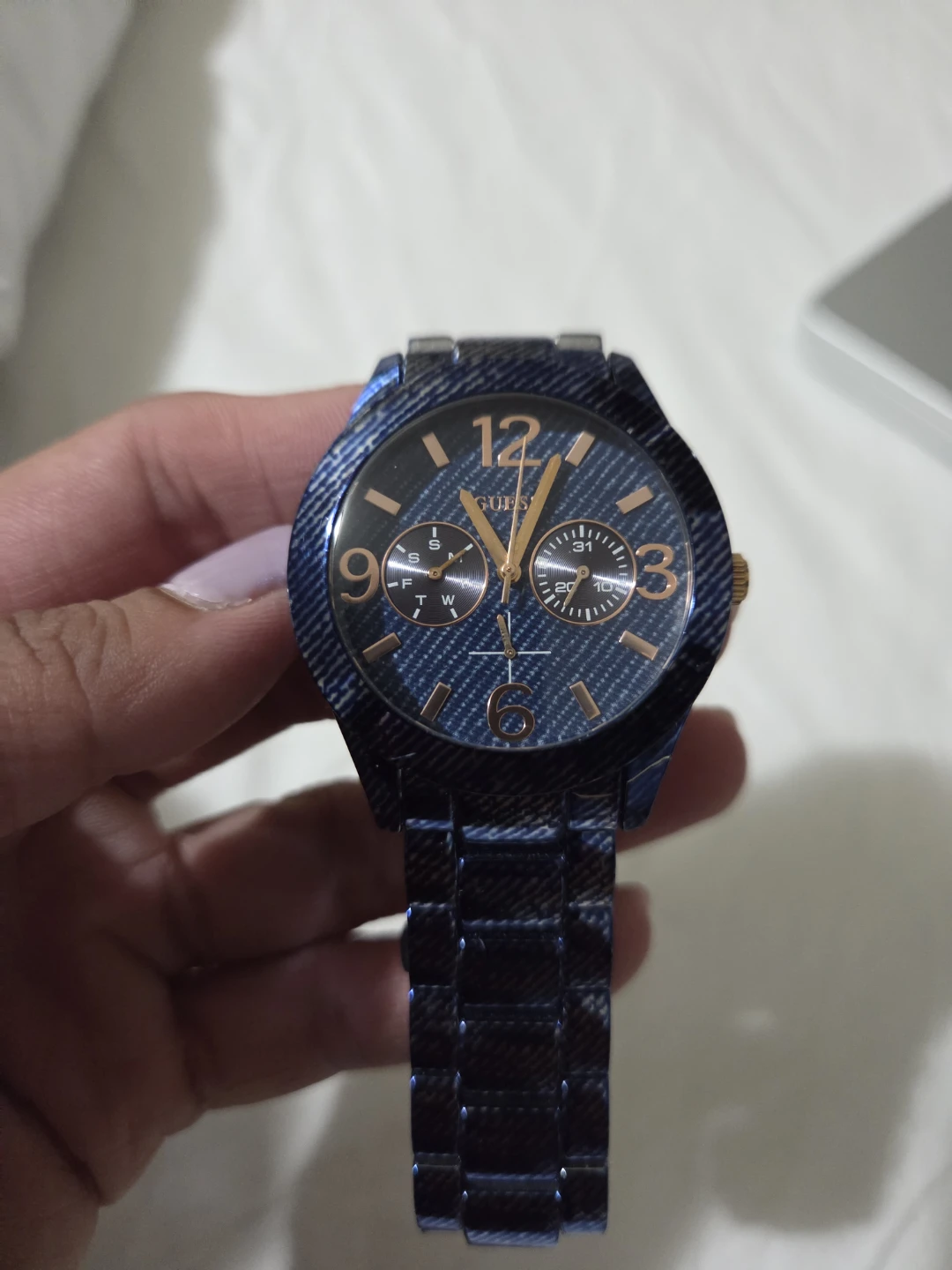 Guess Men's Watch Blue Denim Dial - photo 3