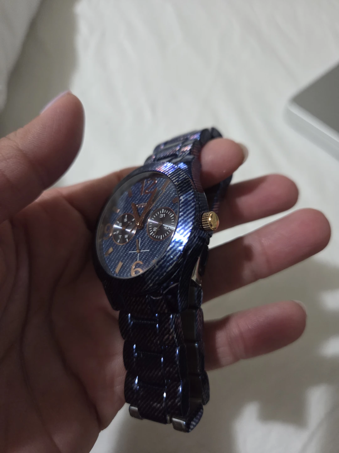 Guess Men's Watch Blue Denim Dial - photo 4