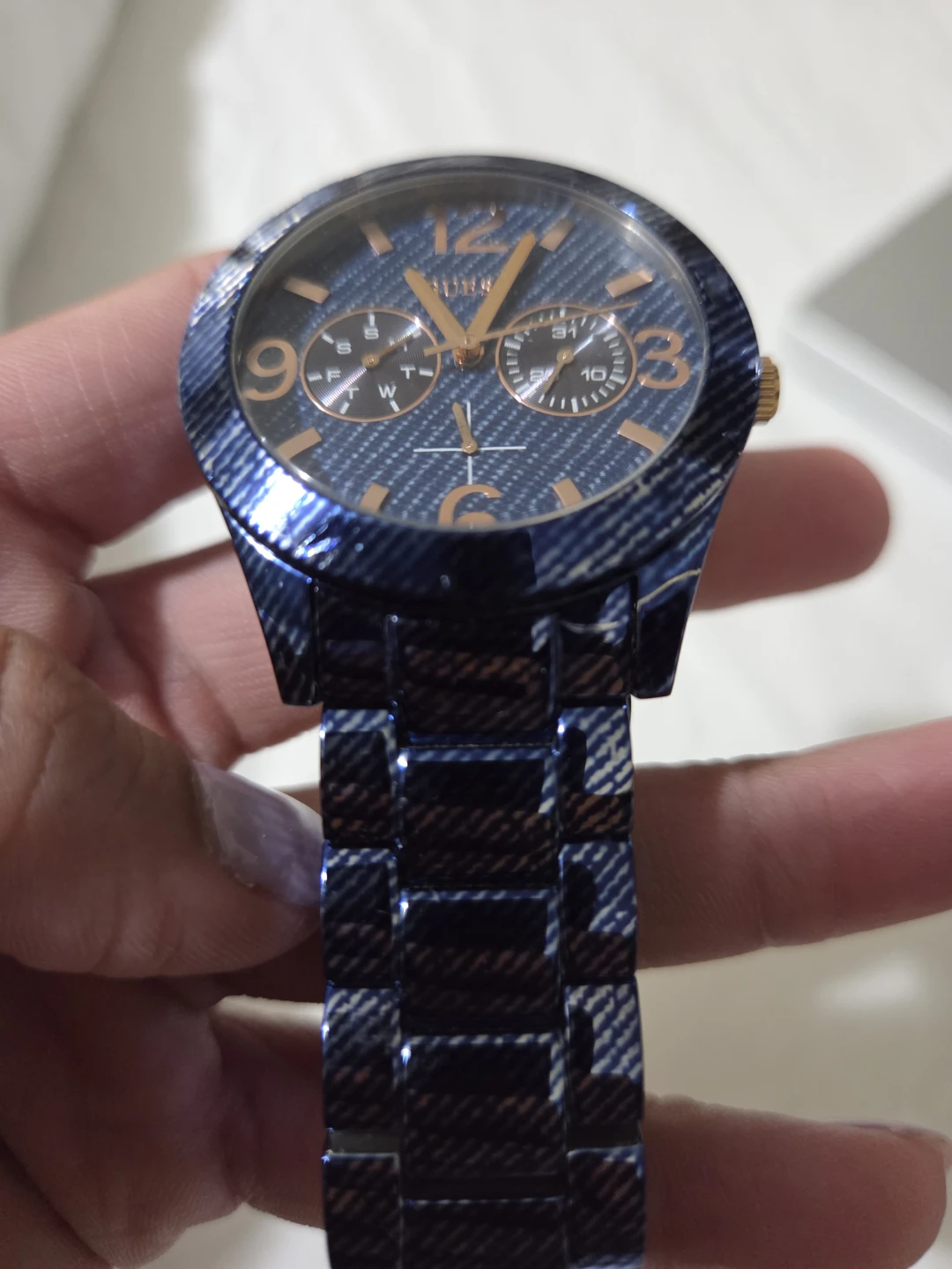 Guess Men's Watch Blue Denim Dial - photo 5