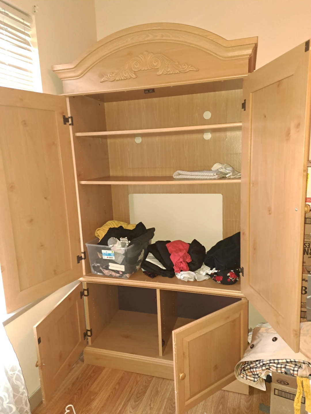 Light Wood Armoire Wardrobe