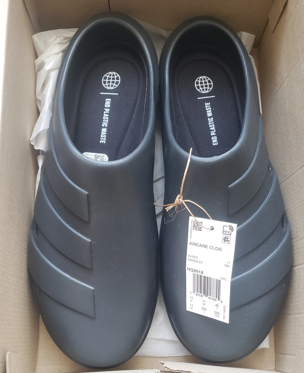 Brand new ADIDAS Adicate Clog Black Size 11