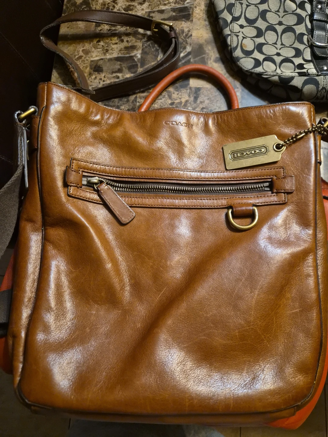 Coach Leather and Signature Canvas Shoulder Bag - photo 2