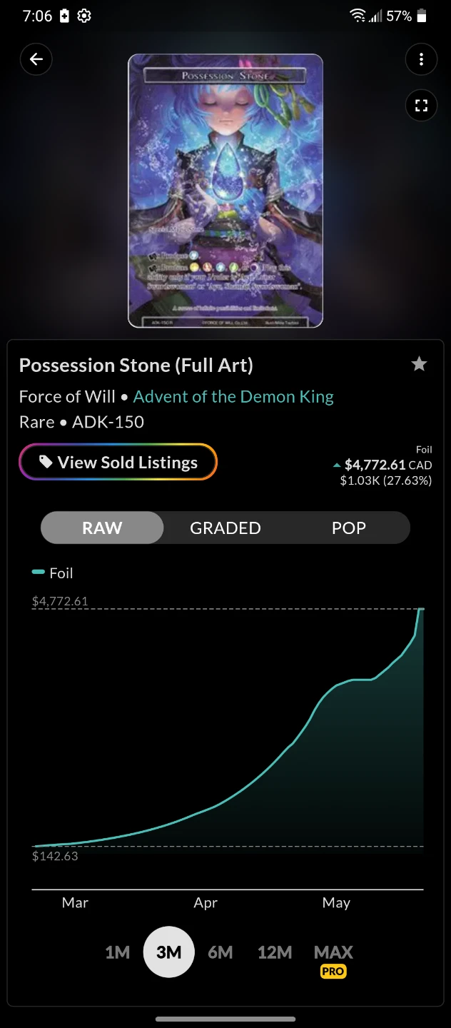 Possession Stone Full Art Foil - 2017 Force of Will - photo 3