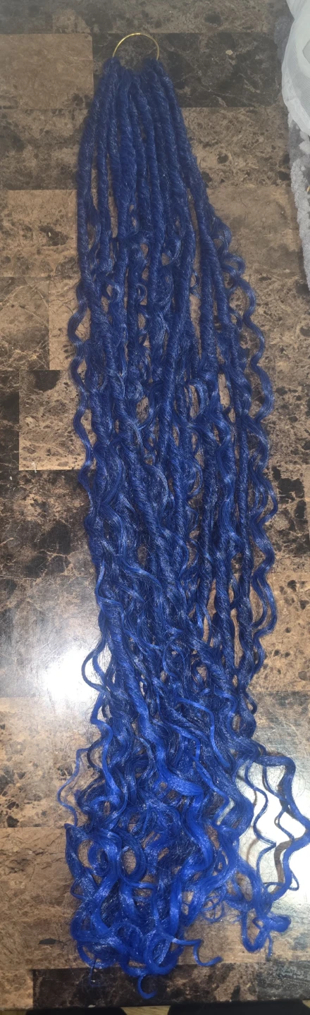 Blue Faux Locs Crochet Hair Extensions  30 inches - photo 3