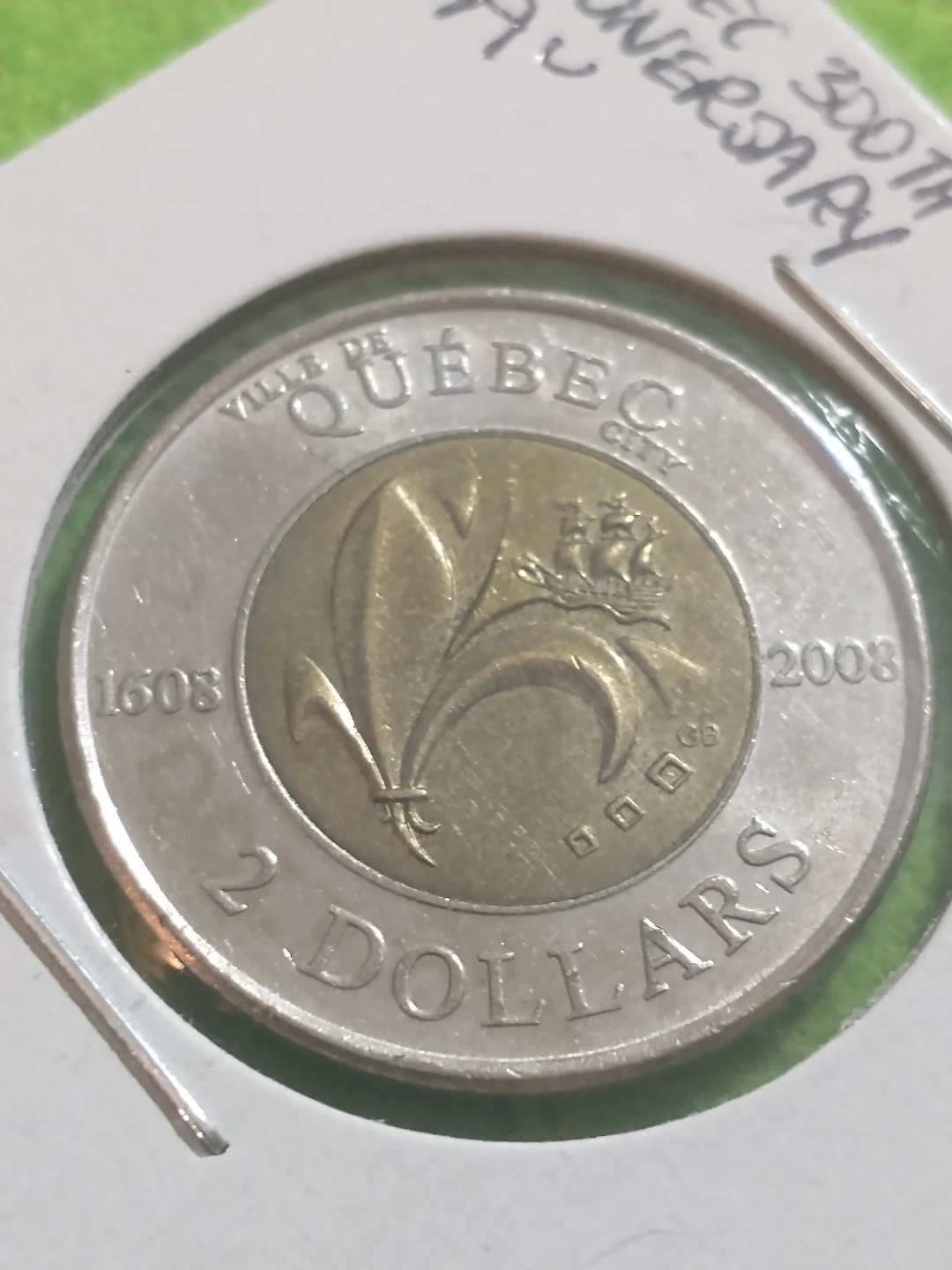 Nice 2008 Canada AU Quebec 300th Anniversary Toonie