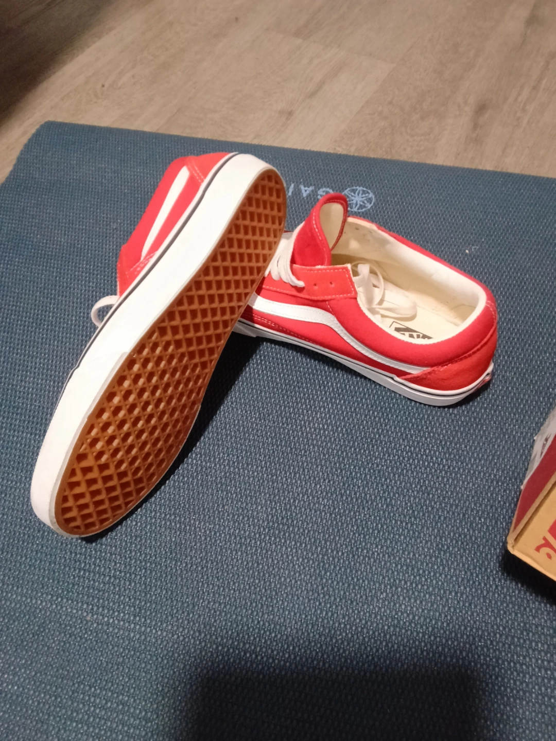 Vans Old Skool Red Suede Canvas Skate Shoes